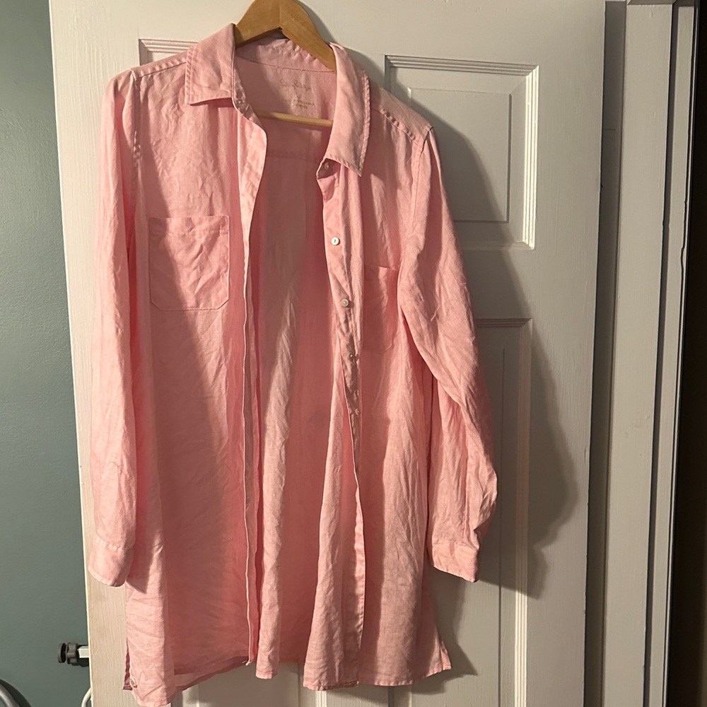 Lily Pulitzer Pink Linen Tunic